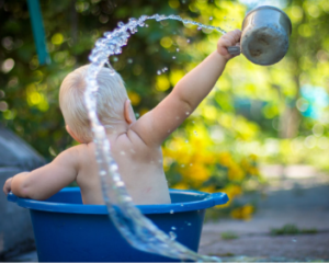 Baby Splashing Water